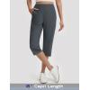 imagebaleaf Womens Dressy Capri Pants Stretch with 5 Pockets Golf Capris Work Travel Business Casual UPF 50Dark Gray