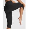imagebaleaf Womens High Waisted Capri Leggings with Pockets Yoga Capris Pants Tummy Control Workout CasualBlack