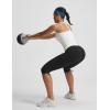 imagebaleaf Womens High Waisted Capri Leggings with Pockets Yoga Capris Pants Tummy Control Workout CasualBlack