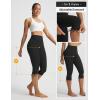 imagebaleaf Womens High Waisted Capri Leggings with Pockets Yoga Capris Pants Tummy Control Workout CasualBlack