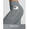 imagebaleaf Womens High Waisted Capri Leggings with Pockets Yoga Capris Pants Tummy Control Workout CasualDark Gray