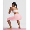 imagebaleaf Womens High Waisted Capri Leggings with Pockets Yoga Capris Pants Tummy Control Workout CasualLight Pink