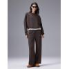 imagebaleaf Womens SweatshirtsDark Brown