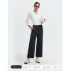 imagebaleaf Womens Wide Leg Yoga Pants 28 Dress Work Pants with Pockets Stretch High Waist Casual PantsBlack