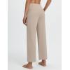 imagebaleaf Womens Wide Leg Yoga Pants 28 Dress Work Pants with Pockets Stretch High Waist Casual PantsKhaki