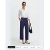 imagebaleaf Womens Wide Leg Yoga Pants 28 Dress Work Pants with Pockets Stretch High Waist Casual PantsNavy Blue