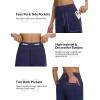 imagebaleaf Womens Wide Leg Yoga Pants 28 Dress Work Pants with Pockets Stretch High Waist Casual PantsNavy Blue
