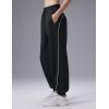 imagebaleaf Womens Yoga Casual LooseFit Tapered PantsBlack
