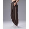 imagebaleaf Womens Yoga Casual LooseFit Tapered PantsDark Brown