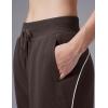 imagebaleaf Womens Yoga Casual LooseFit Tapered PantsDark Brown