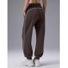 imagebaleaf Womens Yoga Casual LooseFit Tapered PantsDark Brown