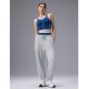imagebaleaf Womens Yoga Casual LooseFit Tapered PantsHeather Light Gray