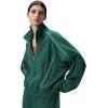 imagebaleaf Womens Yoga Loose Fit HalfZip Pullover HoodieDark Green