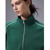 imagebaleaf Womens Yoga Loose Fit HalfZip Pullover HoodieDark Green