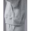 imagebaleaf Womens Yoga Loose Fit HalfZip Pullover HoodieHeather Light Gray