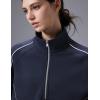 imagebaleaf Womens Yoga Loose Fit HalfZip Pullover HoodieNavy Blue