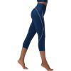 imagebaleaf Freeleaf Broadway High Waist Capris Leggings with Pockets Dance Yoga Workout Running Casual Summer Pants for WomenNavy Blue