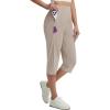 imagebaleaf Womens Dressy Capri Pants Stretch with 5 Pockets Golf Capris Work Travel Business Casual UPF 50Khaki