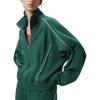 imagebaleaf Womens Yoga Loose Fit HalfZip Pullover HoodieDark Green