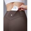 imagebaleaf Womens Fleece Lined Flare LeggingsDark Brown