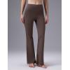imagebaleaf Womens Fleece Lined Flare LeggingsDark Brown