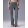 imagebaleaf Womens Fleece Lined Flare LeggingsDark Gray