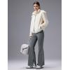imagebaleaf Womens Fleece Lined Flare LeggingsDark Gray