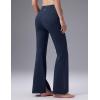 imagebaleaf Womens Fleece Lined Flare LeggingsNavy Blue
