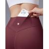 imagebaleaf Womens Fleece Lined Flare LeggingsWine Red
