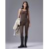 imagebaleaf Womens Fleece Lined LeggingsDark Brown