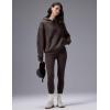 imagebaleaf Womens Loose Fleece lined Hooded SweatshirtDark Brown