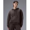 imagebaleaf Womens Loose Fleece lined Hooded SweatshirtDark Brown
