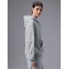imagebaleaf Womens Loose Fleece lined Hooded SweatshirtHeather Light Gray