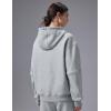 imagebaleaf Womens Loose Fleece lined Hooded SweatshirtHeather Light Gray