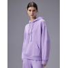 imagebaleaf Womens Loose Fleece lined Hooded SweatshirtLight Purple