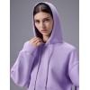 imagebaleaf Womens Loose Fleece lined Hooded SweatshirtLight Purple
