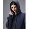 imagebaleaf Womens Loose Fleece lined Hooded SweatshirtNavy Blue