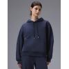 imagebaleaf Womens Loose Fleece lined Hooded SweatshirtNavy Blue