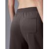 imagebaleaf Womens Wide Leg Fleece Lined PantsDark Brown