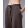 imagebaleaf Womens Wide Leg Fleece Lined PantsDark Brown