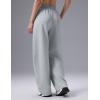 imagebaleaf Womens Wide Leg Fleece Lined PantsHeather Light Gray