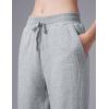 imagebaleaf Womens Wide Leg Fleece Lined PantsHeather Light Gray