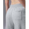 imagebaleaf Womens Wide Leg Fleece Lined PantsHeather Light Gray