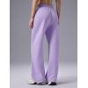imagebaleaf Womens Wide Leg Fleece Lined PantsLight Purple