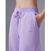 imagebaleaf Womens Wide Leg Fleece Lined PantsLight Purple