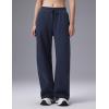 imagebaleaf Womens Wide Leg Fleece Lined PantsNavy Blue