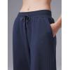 imagebaleaf Womens Wide Leg Fleece Lined PantsNavy Blue