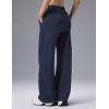 imagebaleaf Womens Wide Leg Fleece Lined PantsNavy Blue