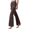 imagebaleaf Womens Fleece Lined Flare LeggingsDark Brown