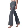 imagebaleaf Womens Fleece Lined Flare LeggingsDark Gray